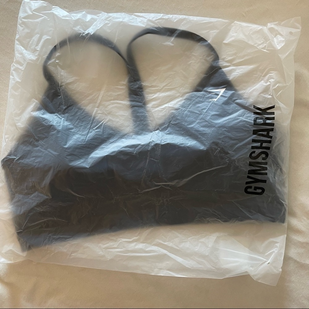 Gymshark V Neck Sports Bra - Navy - Picture 5 of 6